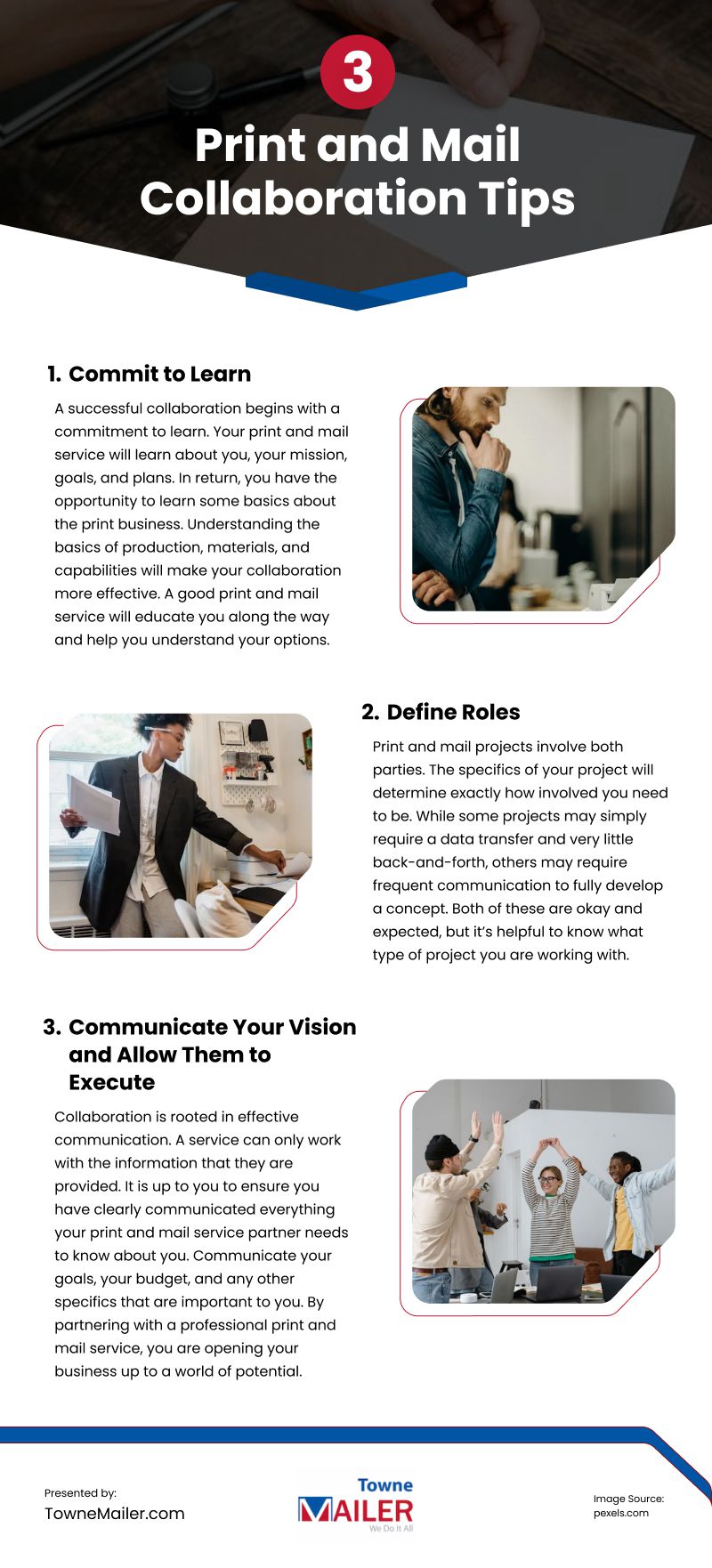 3 Print and Mail Collaboration Tips Infographic