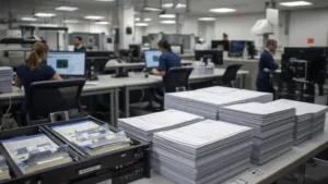 Loan statement mailing service for financial firms with secure document processing